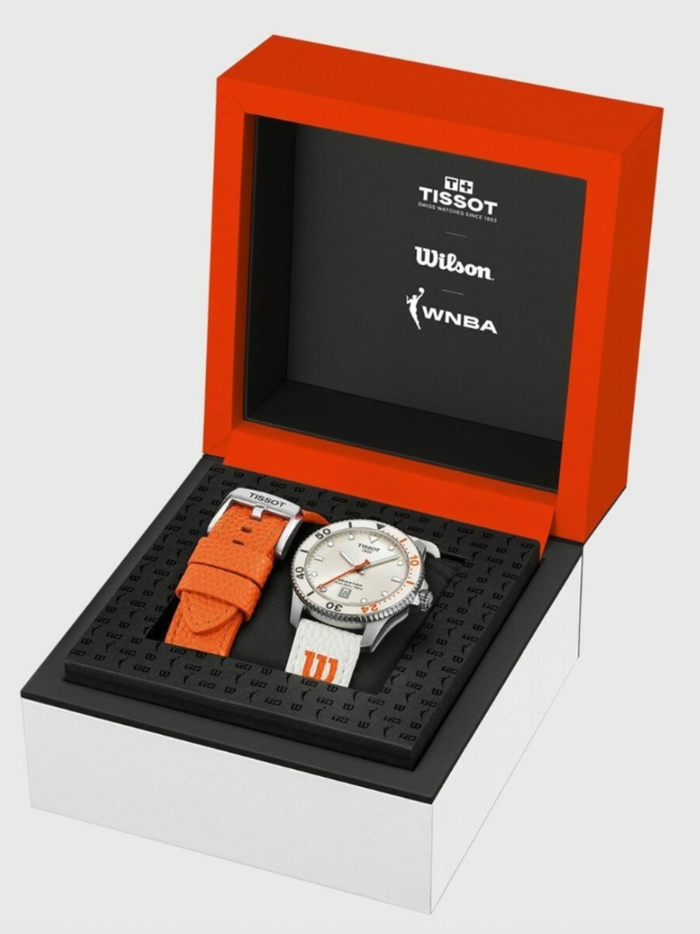 BRAND NEW Tissot Seastar Wilson Wnba White + Orange Watch